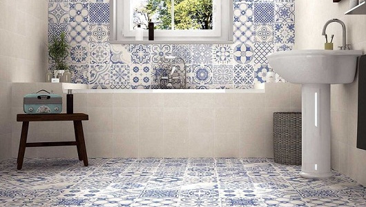 Patchwork con azulejos de baño